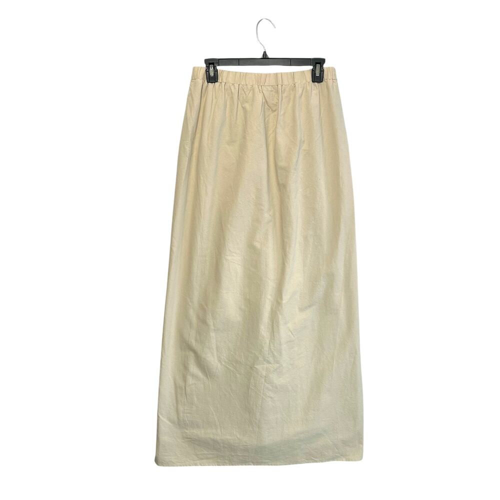 Sabo Levana Midi Skirt NWT Women's Sz M Beige Natural Breathable Minimalist - Picture 3 of 7